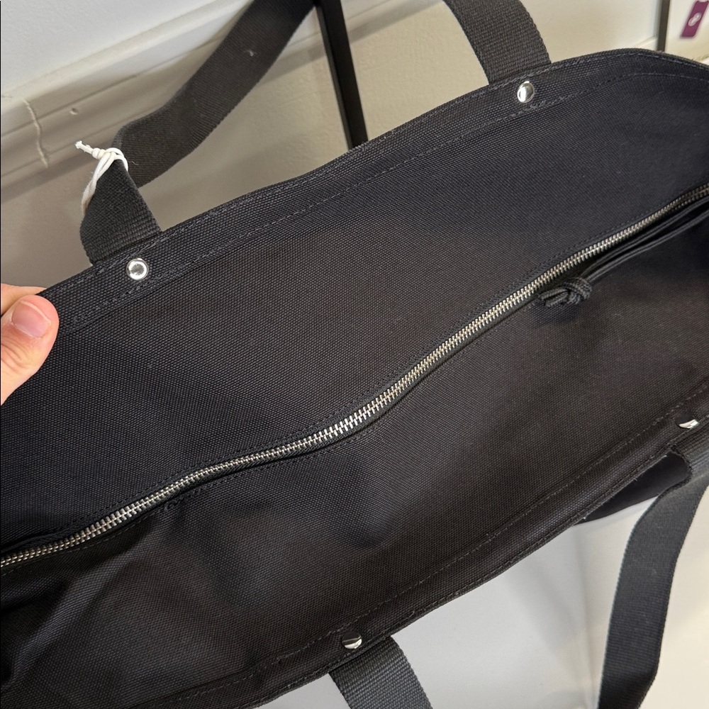 NWT everlane Organic Canvas Weekender Bag - Black large tote bag - Picture 9 of 11